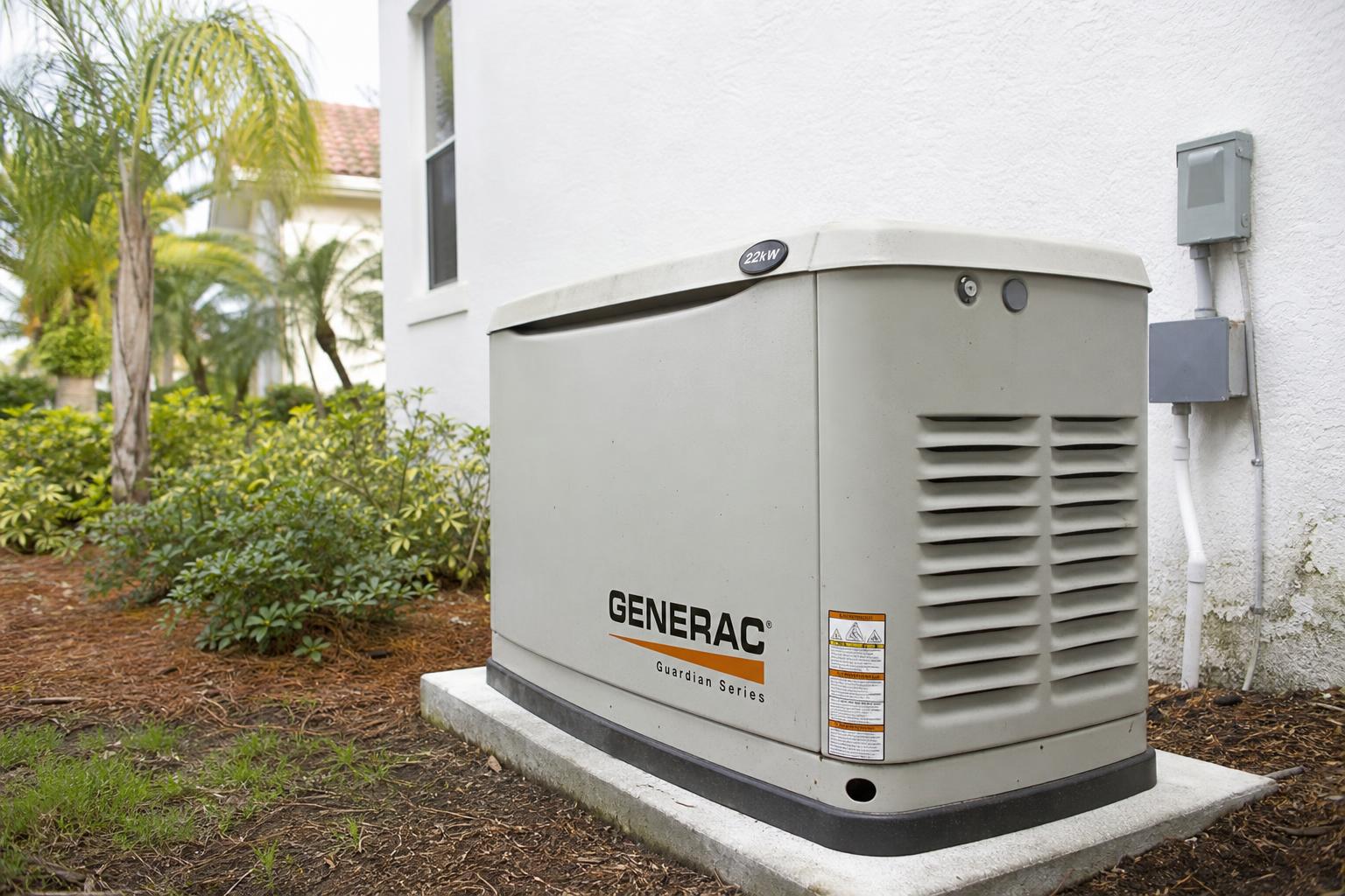 Generac home standby generator installed at a Southwest Florida residence